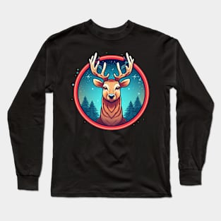 Deer in Ornament, Love Deers Long Sleeve T-Shirt